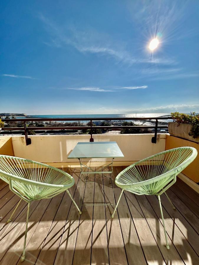 Superbe T2 Avec Terrasse Et Vue Su Mer Quartier Des Quilles A Sète Exterior foto
